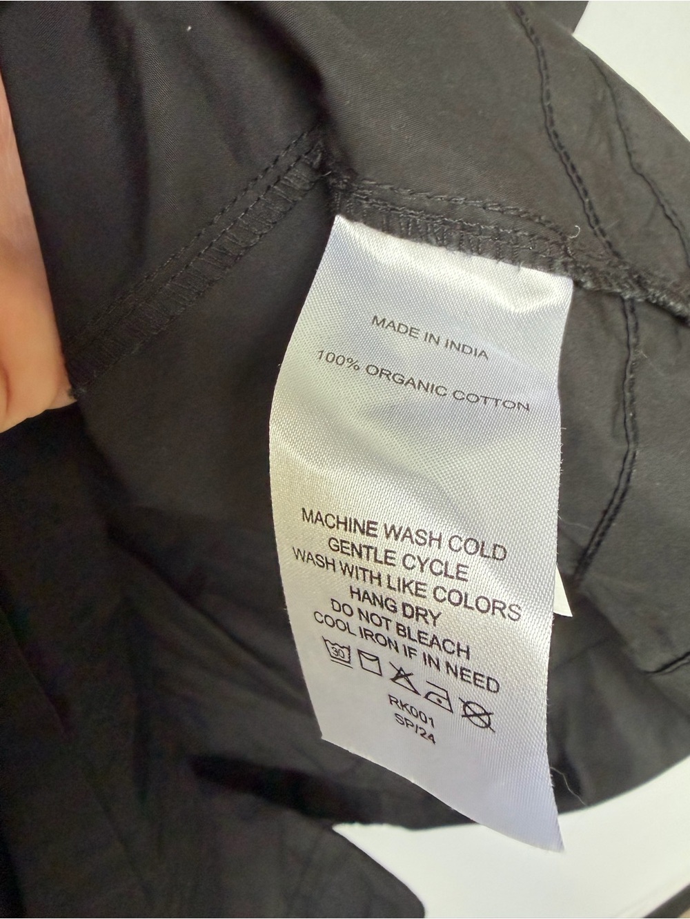 Quince 100% Organic Cotton Poplin Tiered Maxi Dress Black Sz XL Chic NWT - Picture 13 of 14